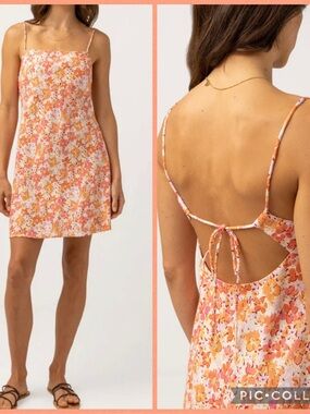 Rhythm Rosa Floral Bias Cut Mini Dress